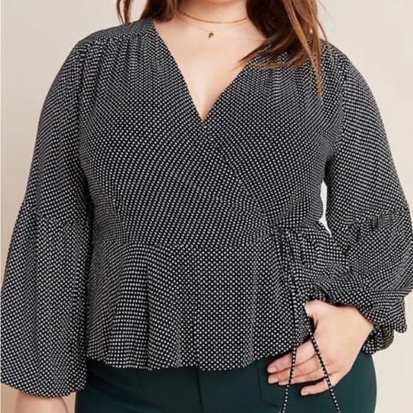 Maeve Tops - Anthropologie Maeve Ingrid Black White Polka Dot Blouse Multi Sz 20 W